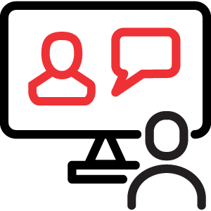 Online one on one icon