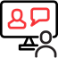 Online one on one icon