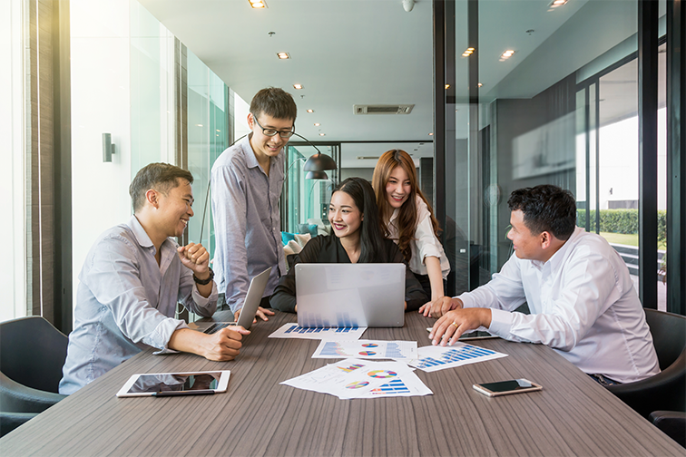 Young professionals in a meeting